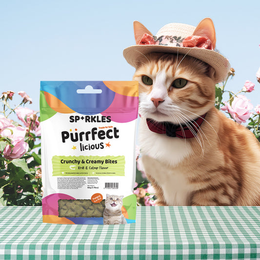 Sparkles Purrfectlicious Cat Treats Crunchy & Creamy, Meaty Bites, Freeze Dried (12 flavours)