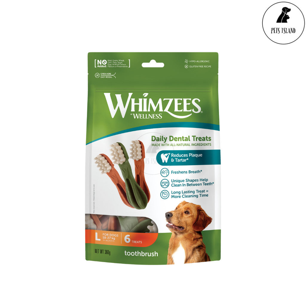 FREE WELLNESS SAMPLE: Whimzees Value Bag Dental Chews for Dogs & Puppies Toothbrush Alligator Stix Hedgehog