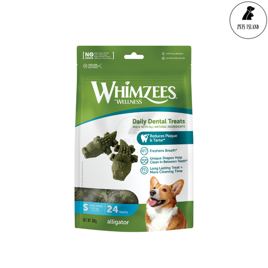 Whimzees All Natural Dental Treats for Dogs Alligator