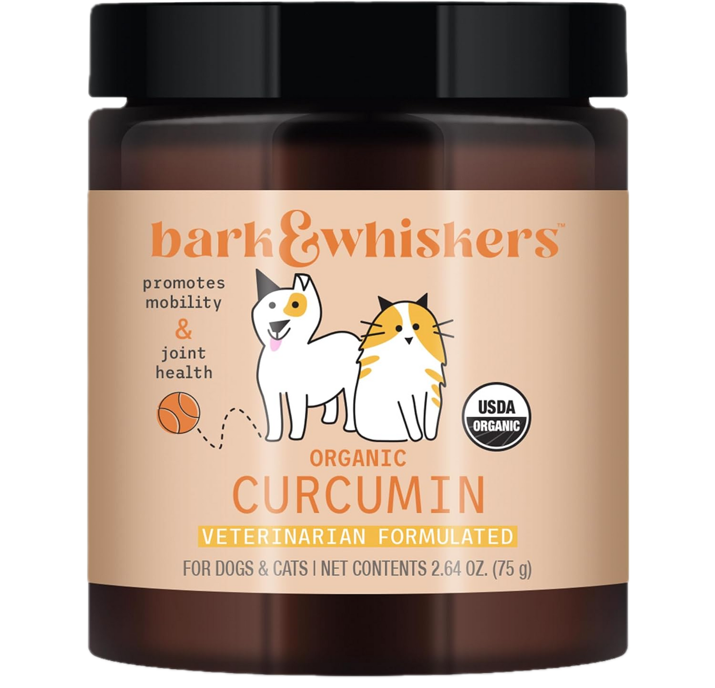 Bark & Whiskers Organic Curcumin Supplement for Cats & Dogs 2.64oz