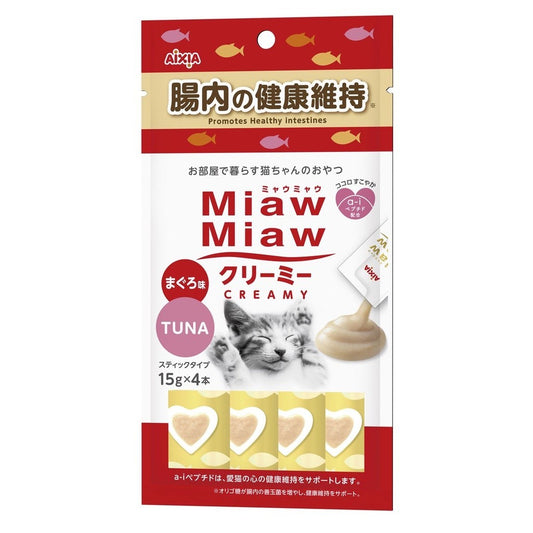 $3 EACH MIX & MATCH (6+ QTY): Aixia Miaw Miaw Creamy Cat Treats - 15g x 4 sachets