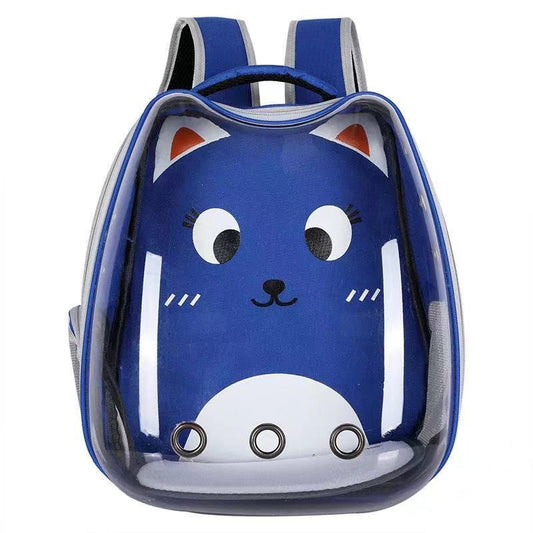 Pet Backpack Carrier Bag Transparent Cat Puppy Backpack Portable Space Capsule Breathable Animal Carrying Bag