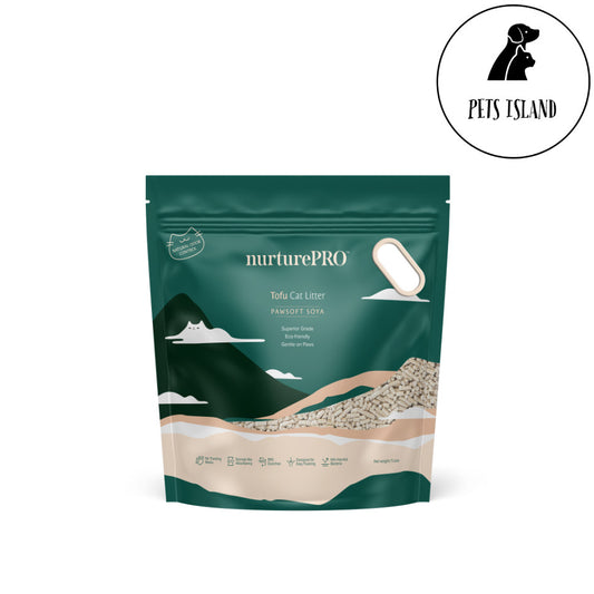 NurturePRO Pawsoft Tofu Cat Litter 7L | Tofu Litter Soya Corn Green Tea Charcoal