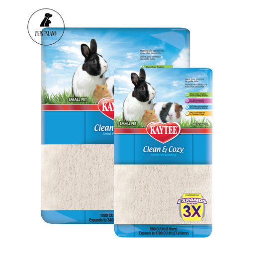 Kaytee Clean & Cozy White & Natural Bedding for Small Pets - Hamsters, Rabbits & Guinea Pig (2 sizes)