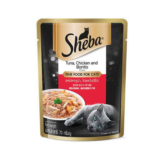 Sheba Pouch Assorted Wet Food Pouch 70g Cat Food