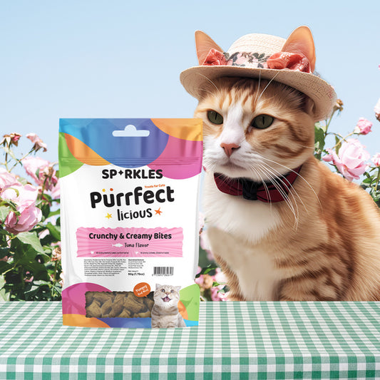 Sparkles Purrfectlicious Cat Treats Crunchy & Creamy, Meaty Bites, Freeze Dried (12 flavours)