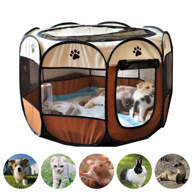 Oxford Portable Dog Pet Play Tent Cat Playpen