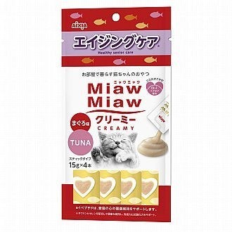 $3 EACH MIX & MATCH (6+ QTY): Aixia Miaw Miaw Creamy Cat Treats - 15g x 4 sachets