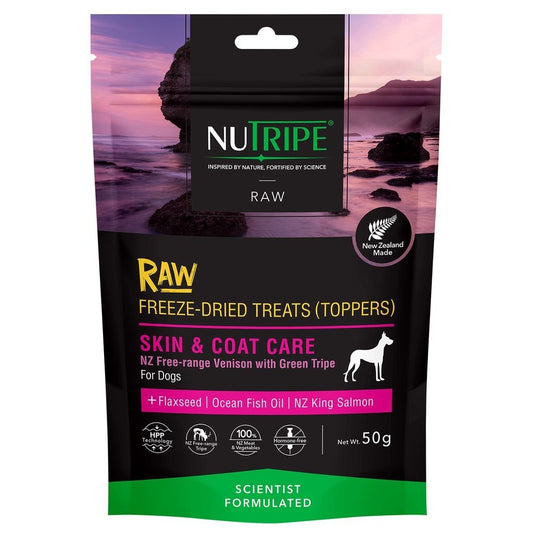BUY 1 FREE 1: Nutripe Raw Freeze Dried Treats & Toppers for Dogs 50g