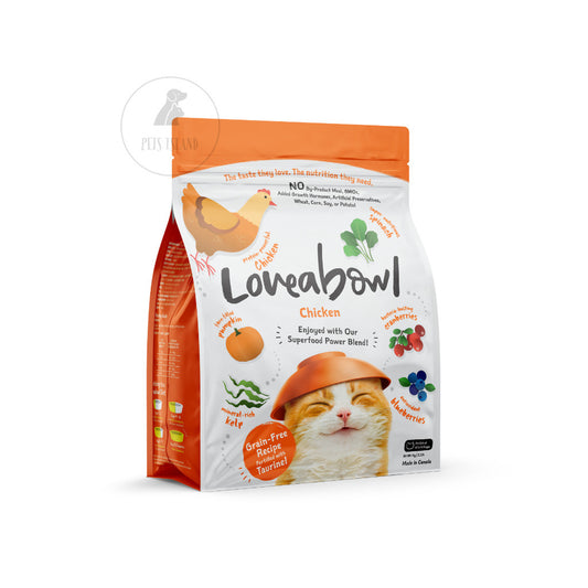 Loveabowl Grain Free Dry Cat Food - Complete Diet, Kibbles, Chicken Snow Crab Herring Salmon Lobster