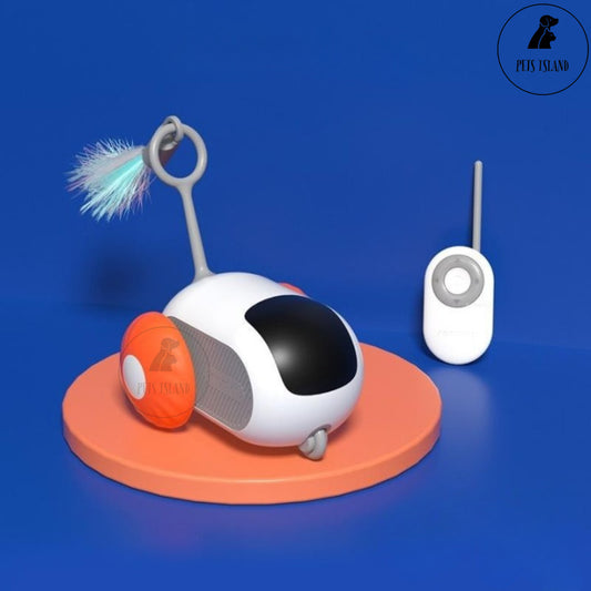 [SG STOCKS] Auto Cat Electric Car with Remote Control Cat Toys Pet Interactive Toys