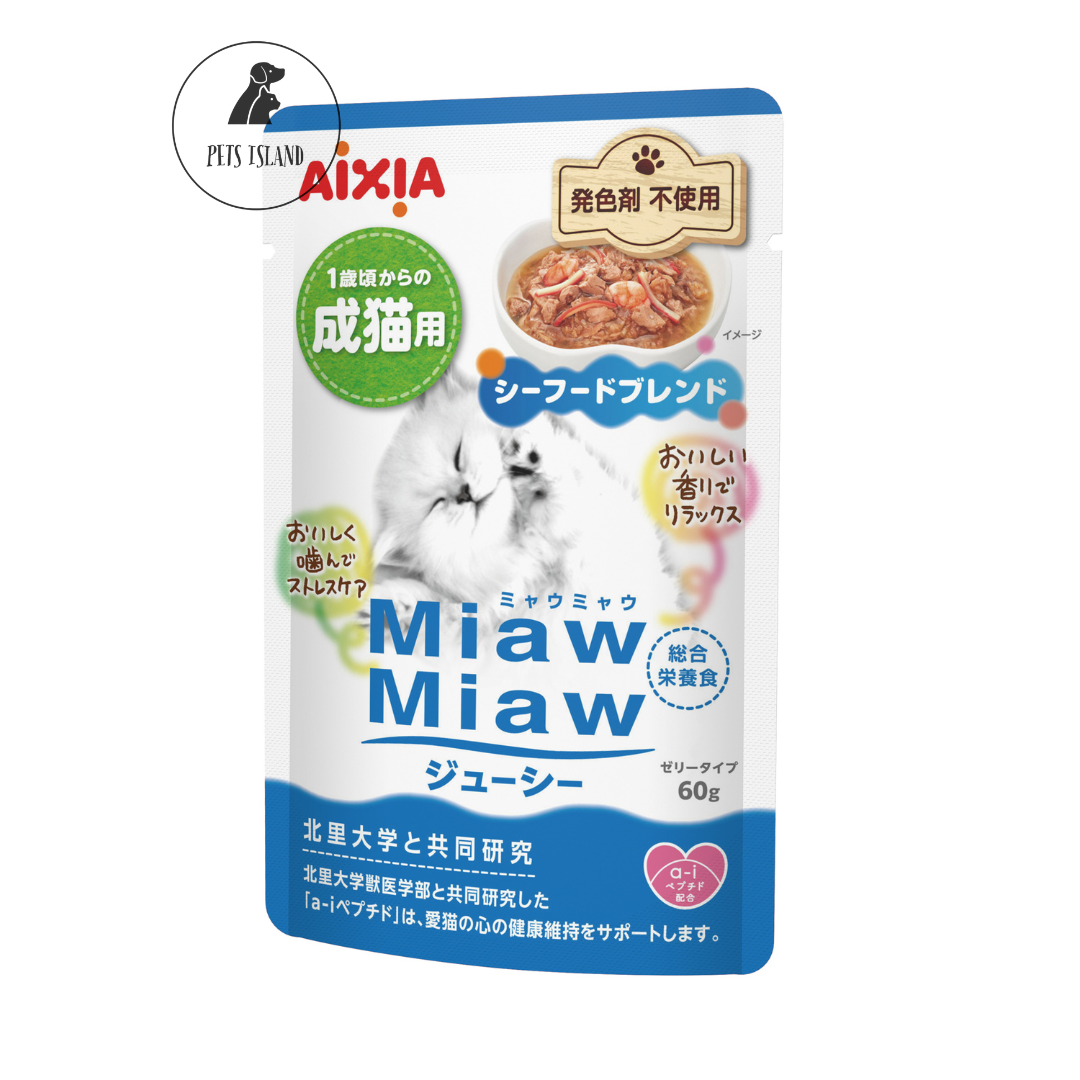 Aixia Miaw Miaw Juicy Adult Senior & Kitten Pouch Cat Food