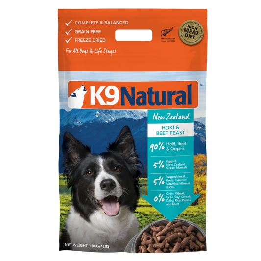 K9 Natural Freeze Dried Beef and Hoki Dog Food