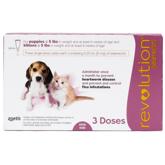 Revolution For Kittens & Puppies up to 5lbs 3 Doses