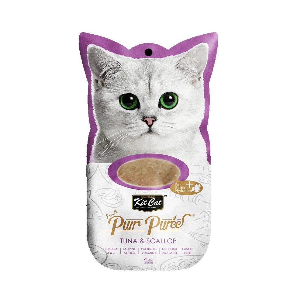 Kit Cat Purr Puree Flavored Cat Treats - Grain-Free, 4 Stick x 15g