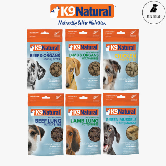 K9 Natural Freeze Dried Healthy Bites & Air Dried Dog Treats 50g