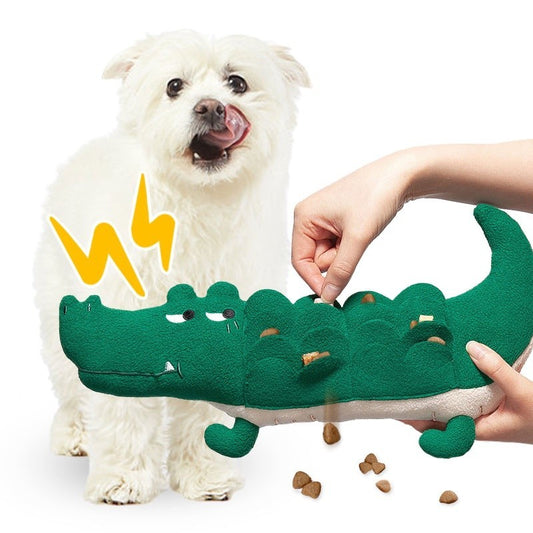 Crocodile Interactive Nosework Plush Toy for Dogs