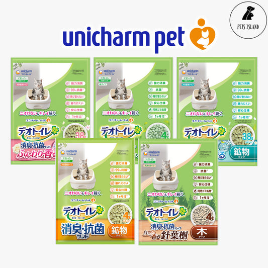 Unicharm DeoToilet Cat Litter Box Zeolite Pellets Refill