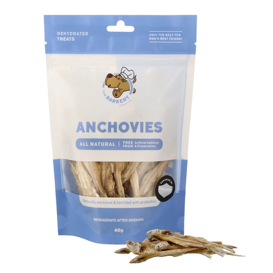 The Barkery Anchovies Dehydrated Dog Treats 80g