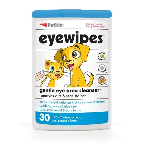 Petkin Eye Wipes For Cats & Dogs 30ct