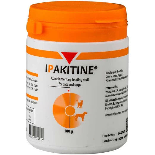 Vetoquinol Ipakitine Powder 180g Supplement for Cats & Dogs