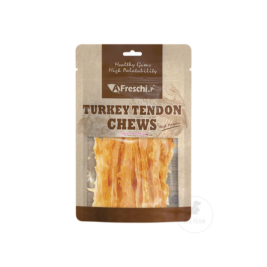 AFreschi Turkey Tendon Treats Assortment Dog Treats Natural Dental Chews -Strip
