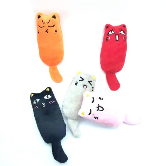 Cute Cat Plush Toy with Catnip for Cats Indoor Cat Toy Entertainment