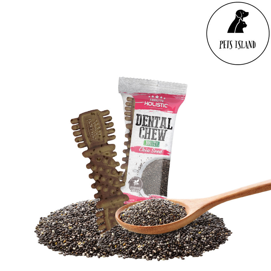 Absolute Dental Chew & Dental Chew Boost! 4" (25g per piece) -  -Chia Seed Boost