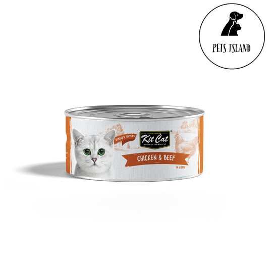 Kit Cat Deboned Toppers 80g -Chicken & Beef