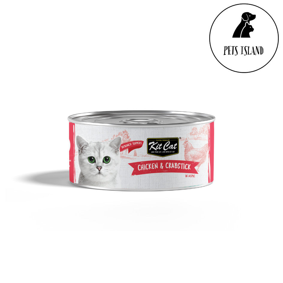 Kit Cat Deboned Toppers 80g -Chicken & Crabstick