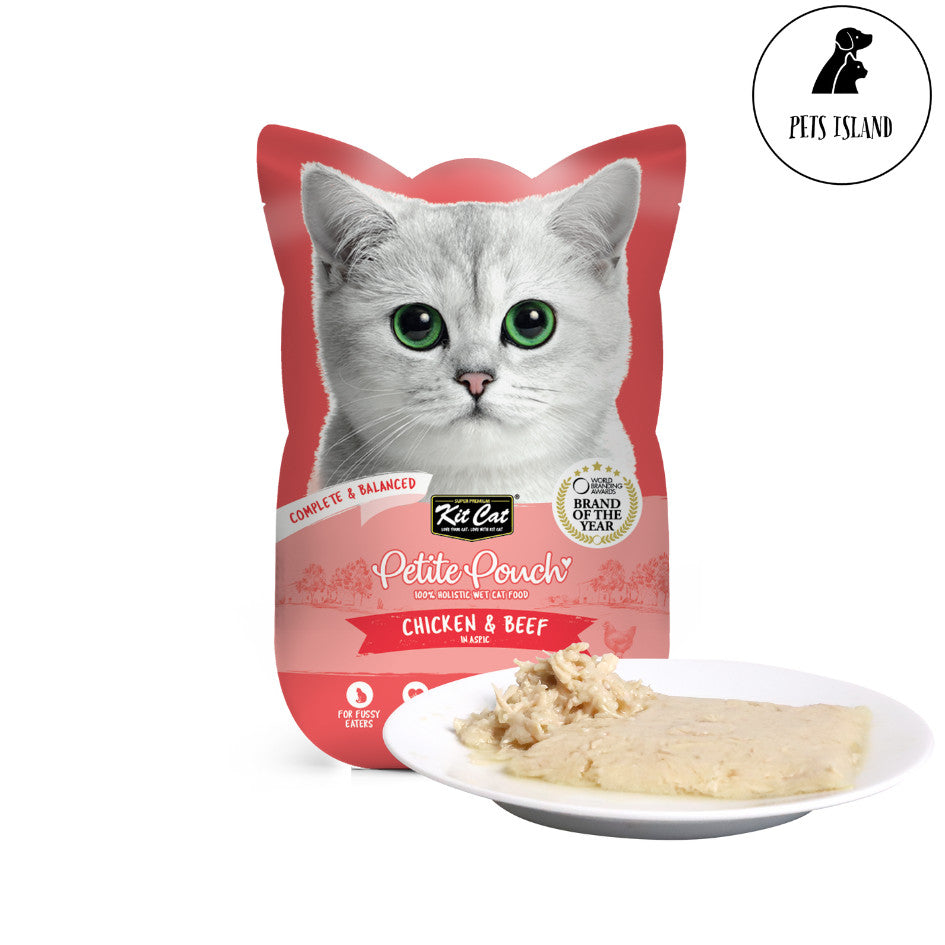 Kit Cat Petite Pouch 70g -Chicken & Beef