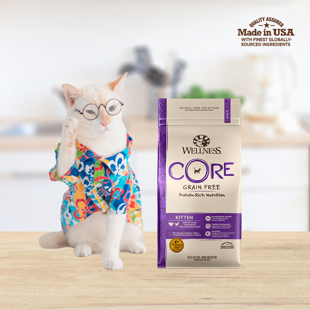 Wellness CORE Grain-Free Dry Cat & Kitten Food  -Kitten,2 lb (900 g)