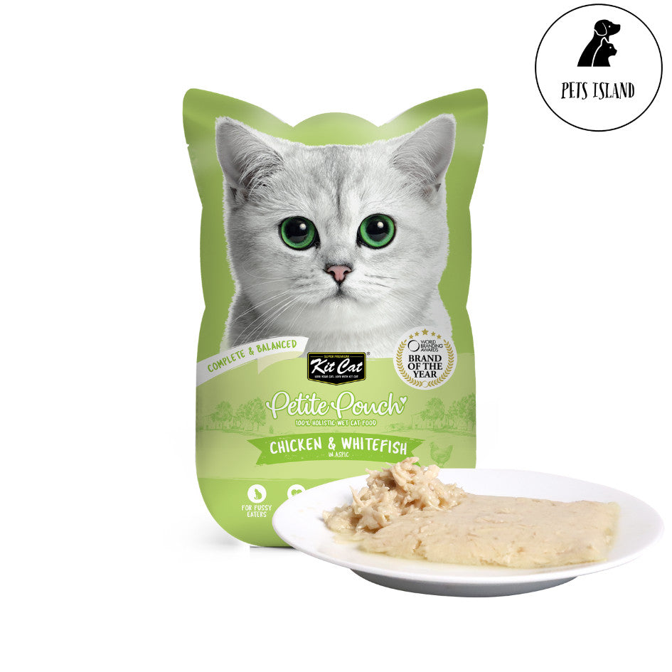 Kit Cat Petite Pouch 70g -Chicken & Whitefish