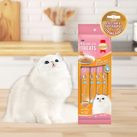 SmartHeart Creamy Cat Treat (15g x 4) -Tuna w Goat Milk