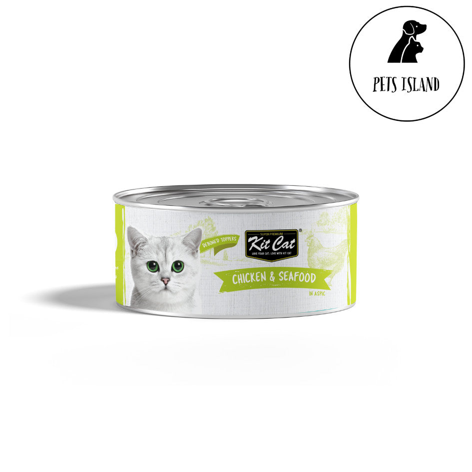 Kit Cat Deboned Toppers 80g -Chicken & Seafood