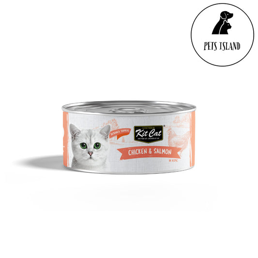 Kit Cat Deboned Toppers 80g -Chicken & Salmon