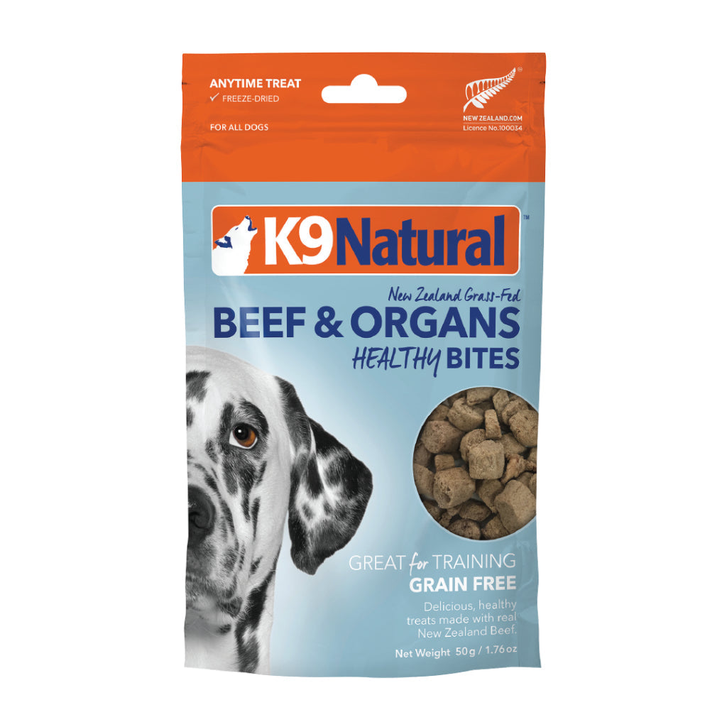 K9 Natural Freeze Dried Healthy Bites & Air Dried Dog Treats 50g