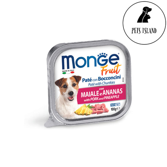 Monge Fresh & Fruit Pate & Chunkies Wet Dog Food 100g