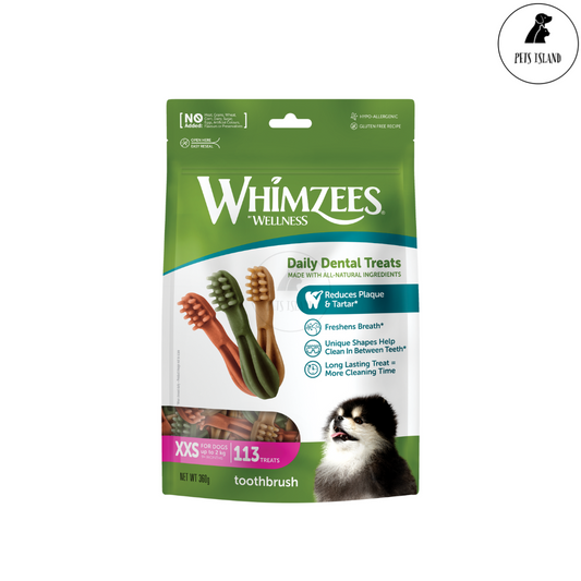 Whimzees All Natural Dental Treats for Dogs Toothbrush