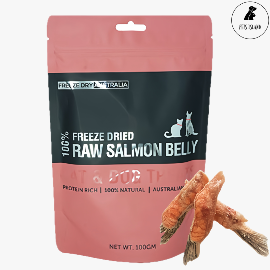 Freeze Dry Australia Salmon Belly Cat & Dog Treats 100g