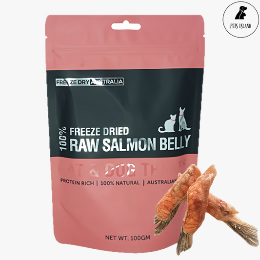 Freeze Dry Australia Salmon Belly Cat & Dog Treats 100g